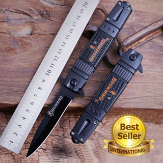 มีดพับอย่างดี มีดพกพา มีดเดินป่า Outdoor folding knife มีระบบดีดใบมีด มีที่ทุบกระจก พร้อมส่งในไทย