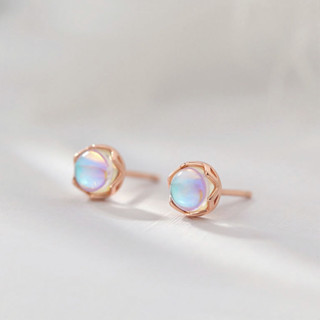 191-littlegirt gifts- Moonstone stud earrings