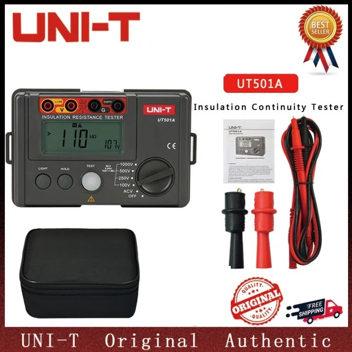 UNI-T UT501A เมกะโอมห์มิเตอร์ 1000V เครื่องวัดความเป็นฉนวน วัดความต้านทานฉนวน วัดฉนวน Insulation Resistance Tester
