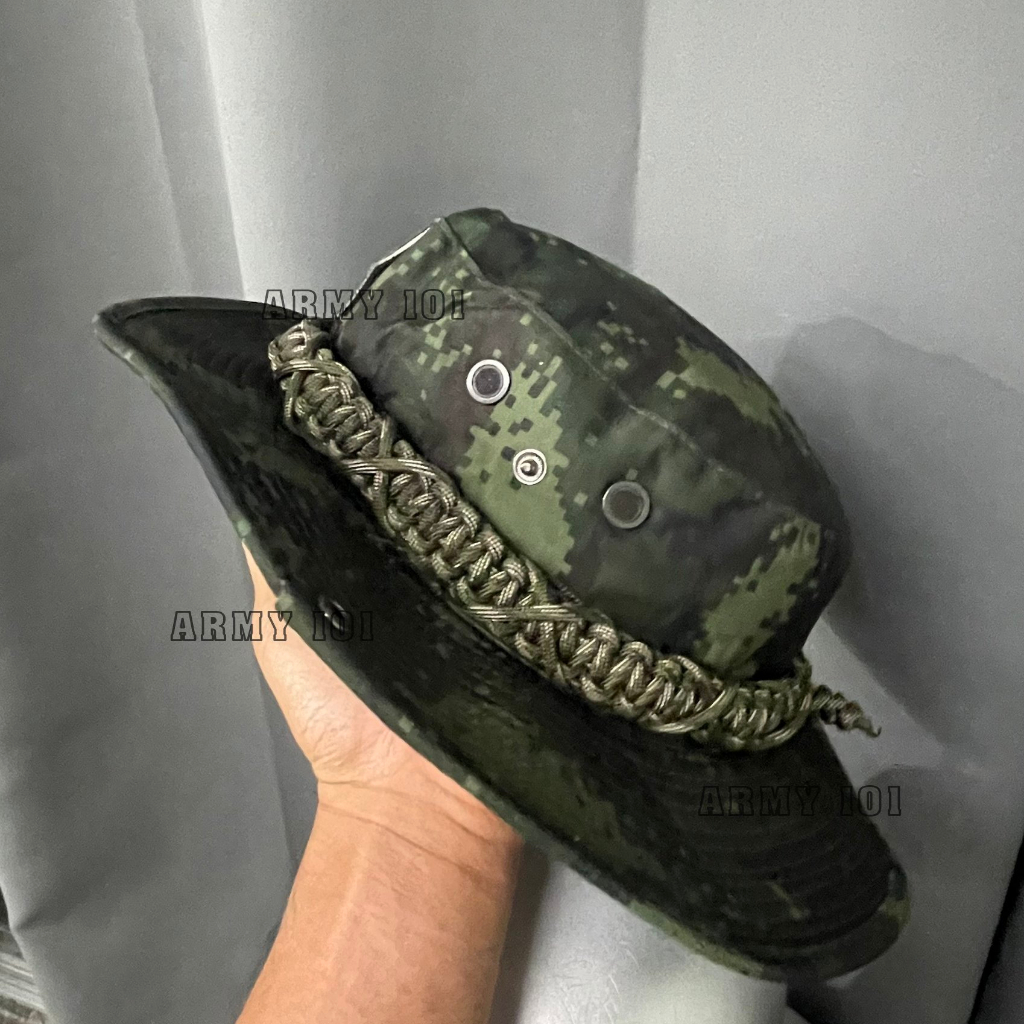 หมวกปีกสั้น ทหาร ถักเชือกพาราคอร์ส ลายพราง ทบ. ใหม่ (6AAR) มีแบบ อาร์ม รบพิเศษ เสือคาบดาบ RANGER - รูปที่ 2