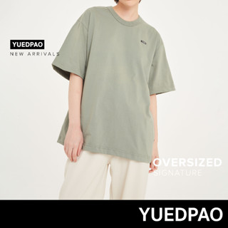 Yuedpao No.1 เสื้อยืดSignature Oversize Summer ผ้าหนาทรงสวย ยับยากรีดง่าย รับประกันไม่ย้วย 2 ปี สี  Forest fog