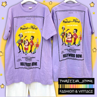 เสื้อยืดผ้าฟอก สีม่วง The Mamas and The Papas