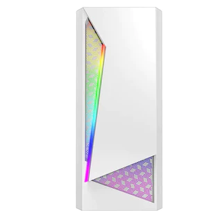 EVESKY Lingguang กรณีคอมพิวเตอร์เดสก์ทอปกรณีเต็มด้าน, RGB Dazzle แถบแสงสีเกมน้ำเย็นสนับสนุน ATX กรณีคอมพิวเตอร์เกมกระดาน