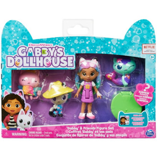 Gabby’s Dollhouse - Gabby and Friends Figure Set with Rainbow Gabby Doll