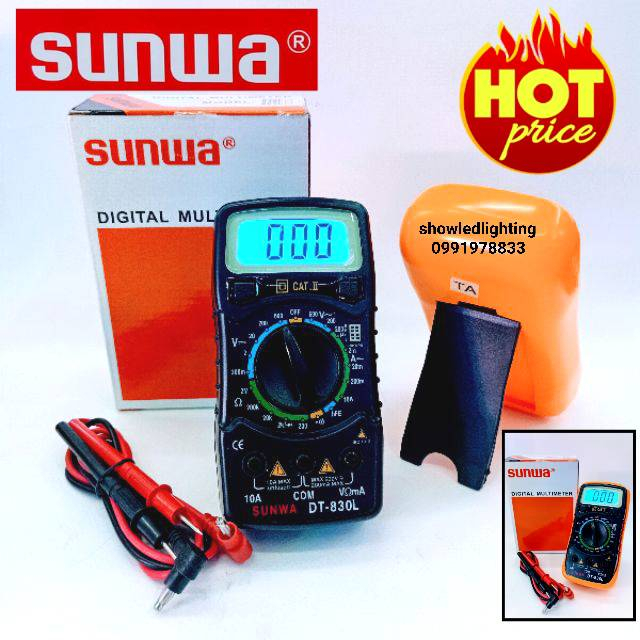 มัลติมิเตอร์ ดิจิตอล SUNWA DT-830L Digital Multimeter  มิเตอร์วัดไฟ  มิเตอรดิจิตอล เครื่องมือวัดไฟดิ