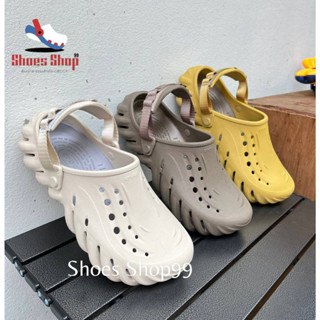 Crocs Echo Clog รองเท้าสุขภาพผู้ชายใหม่ รองเท้าแตะชายหาด กันลื่น ระบายอากาศ น้ําหนักเบา สําหรับเดินทาง