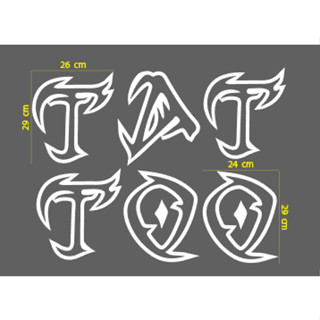 สติกเกอร์ ตัด ไดคัท คำว่า TATTOO (แบบลาย 04 )ขนาดใหญ่ ติด กระจก หน้าร้าน สัก ร้านสัก ติดหน้าร้าน รับสัก Tattoo