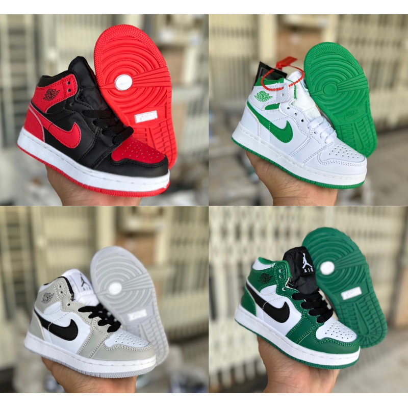 New รองเท้าผ้าใบของเด็กแบบหุ้มข้อNke Jordan มี25-36 สินค้าพร้อมส่ง