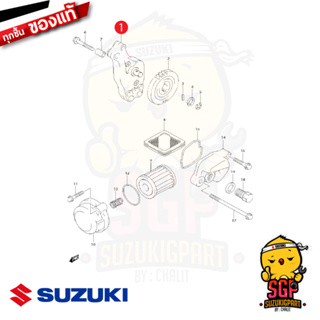 ปั๊มน้ำมันเครื่อง PUMP ASSY, ENGINE OIL แท้ Suzuki Shogun 125