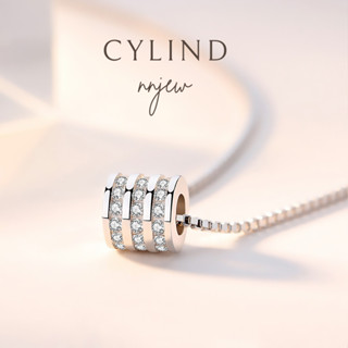 สร้อยคอ Crystal Rolling Cylinder Pendant Necklace เครื่องประดับ minimal