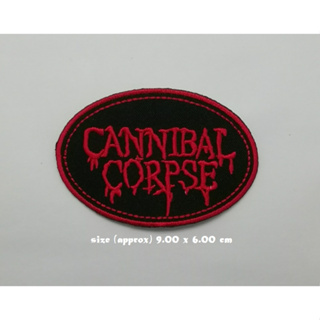 ตัวรีดติดเสื้อ งานปัก ตกแต่งเสื้อผ้า แจ๊คเก็ต Cannibal Corpse Embroidered Iron on Patch  DIY