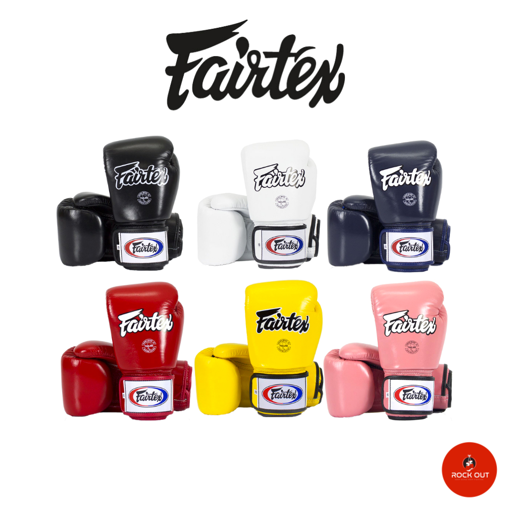 นวมชกมวย Fairtex Muay Thai Boxing Gloves BGV1 Genuine Leather หนังแท้ Training Sparring gloves Pls place 1 pair/order