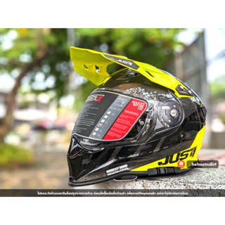 (ส่งฟรี!!!) หมวกกันน็อค JUST1 J34 Pro (2023) Outer Space สีดำ/เหลือง ไซส์ M L XL