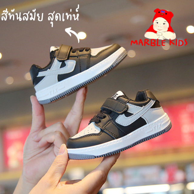 พร้อมส่งจากไทย  รองเท้าผ้าใบเด็ก เกรดพรีเมี่ยม ราคาถูก พื้นนิ่ม รุ่นNkte