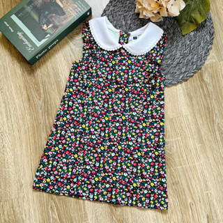 JANIE AND JACK “GREENY FLORAL PONTE DRESS”