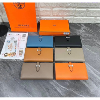 กระเป๋าสตางค์ Hermes งานออริ หนังแท้  มี 6 สี แจ้งสีทางแชท  มาพร้อมกล่อง boxset✨