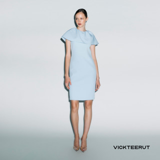 VICKTEERUT Re-Edition Cape Sleeve Sheath Dress เดรสเข้ารูป แขนเคป