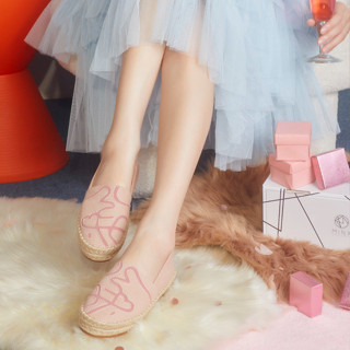 Minx chloe fluffy รุ่นผ้าลายหัวใจ สี primrose