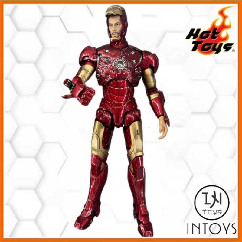 HOT TOYS - IRON MAN MARK 3 [ BATTLE​ DAMAGED​ VERSION​ ]​ -​ MMS 110 : IRON MAN 1