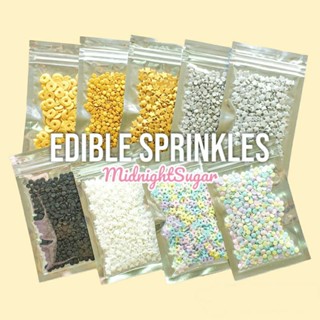 Sprinkles Confetti [4] น้ำตาลตกแต่งขนม น้ำตาลแต่งหน้าเค้ก กินได้ แบ่งขาย 25/75 กรัม