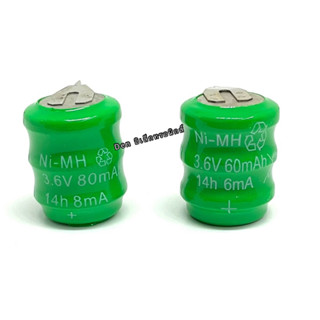 แบตเตอรี่ Ni-MH 60mAh/80mAh/160mAh 3.6V สินค้าออกบิลได้