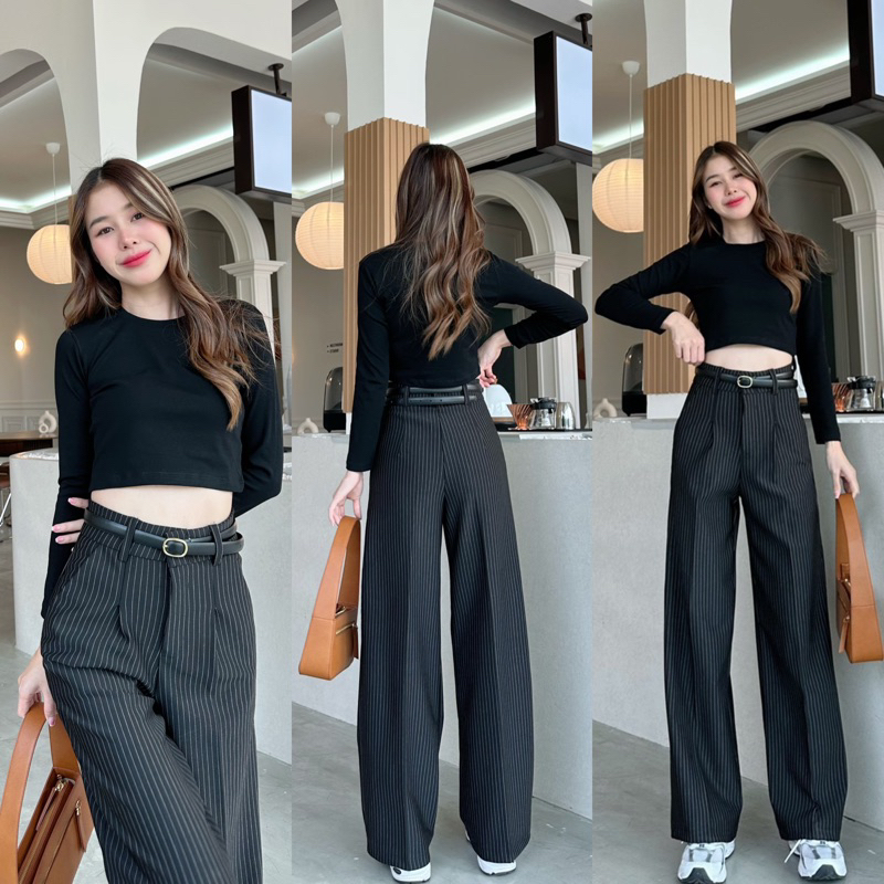 Classy Pants(F01)ลายทาง พร้อมส่ง #ขายดี3ปีซ้อน!!