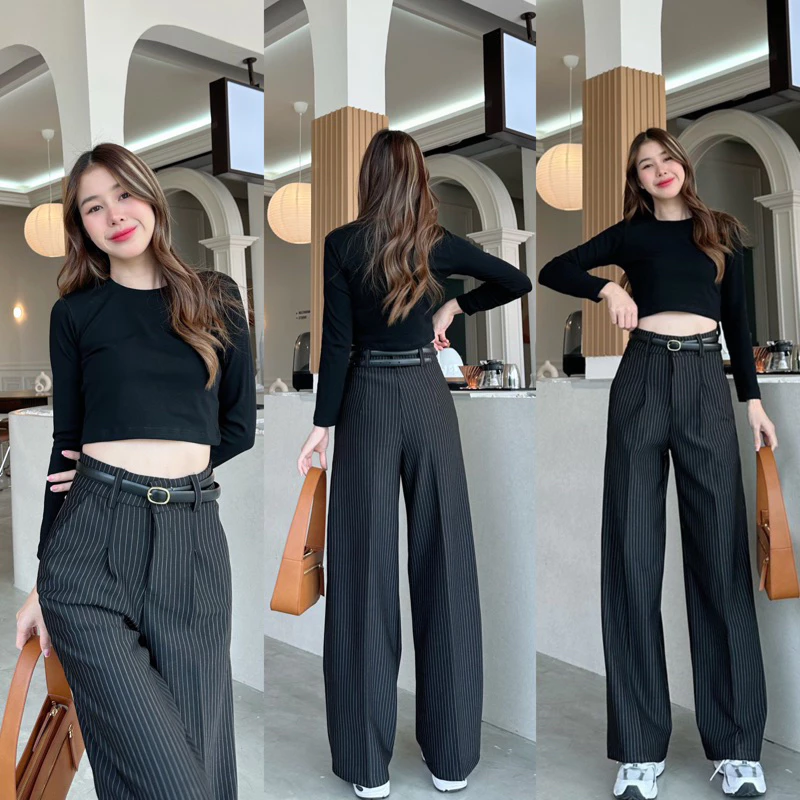 Classy Pants(F01)ลายทาง พร้อมส่ง #ขายดี3ปีซ้อน!!