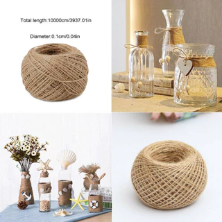 P251 เชือกปอ แบบม้วน เชือก กระสอบ สีน้ำตาล ใช้งานห่อของขวัญ ตกแต่งบ้าน งานฝีมือ DIY SP