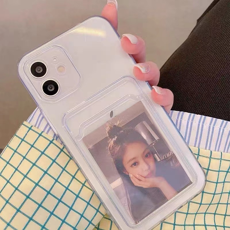 เคสโทรศัพท์มือถือซิลิโคน พร้อมช่องใส่บัตร vivo Y36/V27 pro/Y02S v25 Y03 v23 e Y21 Y33S Y15S Y17 Y3S Y76 Y20 Y15 Y11 Y12