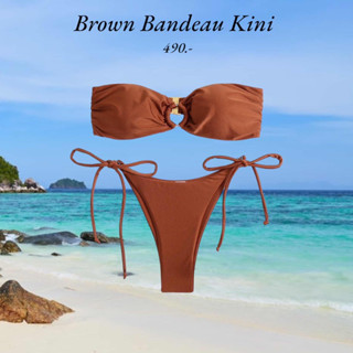 HH524🤎Brown Bandeau Kini