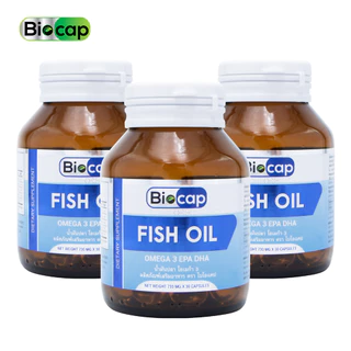 [แพ็ค 3 ขวด] Fish Oil Omega 3 น้ำมันปลา โอเมก้า 3 ไบโอแคป Fish Oil อีพีเอ ดีเอชเอ EPA DHA Biocap