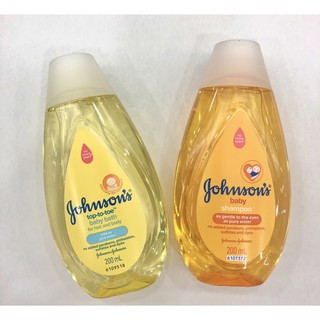 Johnson’s baby สำหรับสระผมขนาด 200 มล และสำหรับอาบน้ำขนาด 200 มล มีความอ่อนโยนและเหมาะสำหรับทารกแรกเกิด