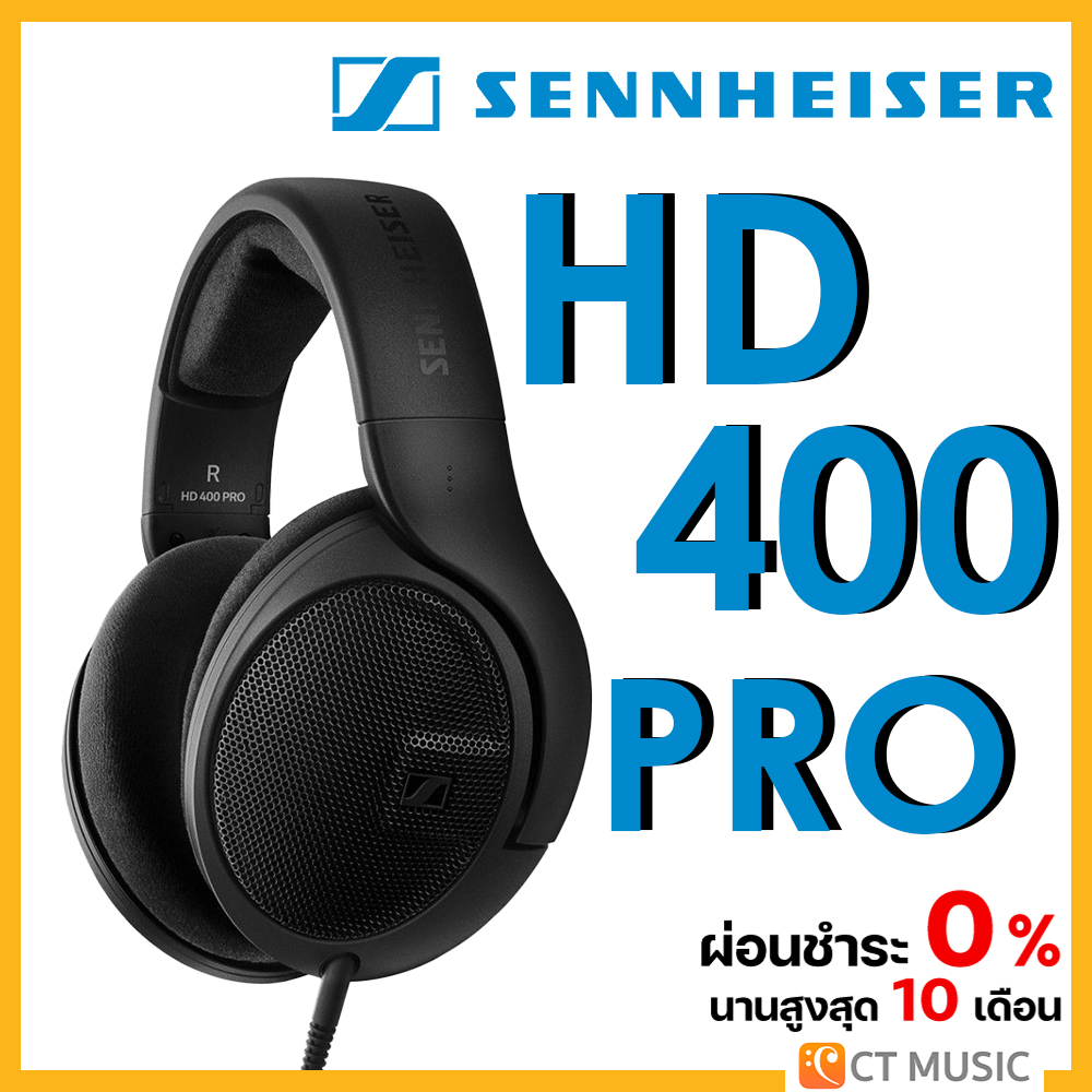 หูฟังสตูดิโอแบบครอบรอบหู Sennheiser HD 400 Pro สีดำ