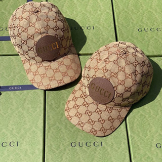 พร้อมส่ง New Gucci canvas baseball hat Beige/brown