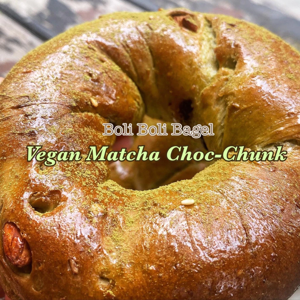 (169) Boli Bagel vegan matcha choc chunk โบลิ เบเกิล รสชาเขียว ช้อคโกแลต วีแกน