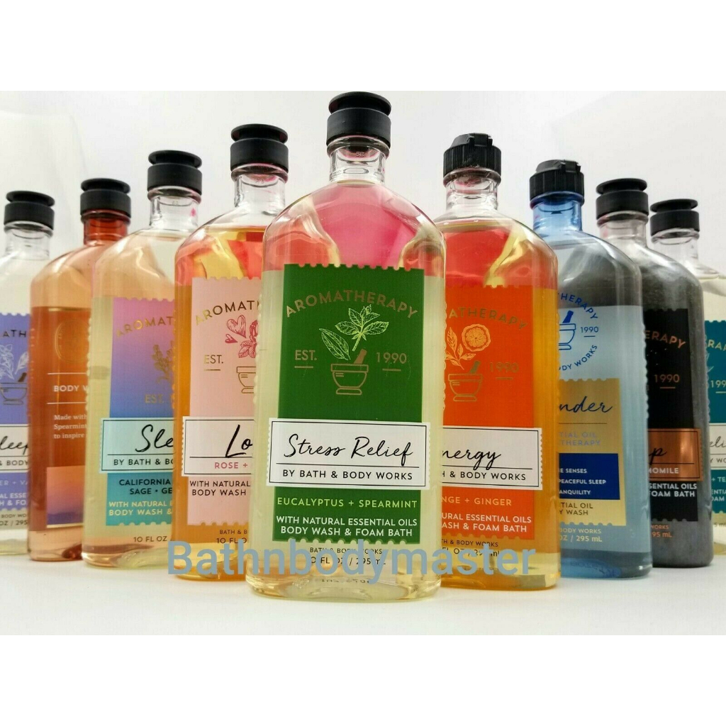 Bath & Body Works Aromatherapy Body Wash & Foam Bath 10 fl.oz. (295 ml) Shower Gel กลิ่นอโรม่าหอมๆ