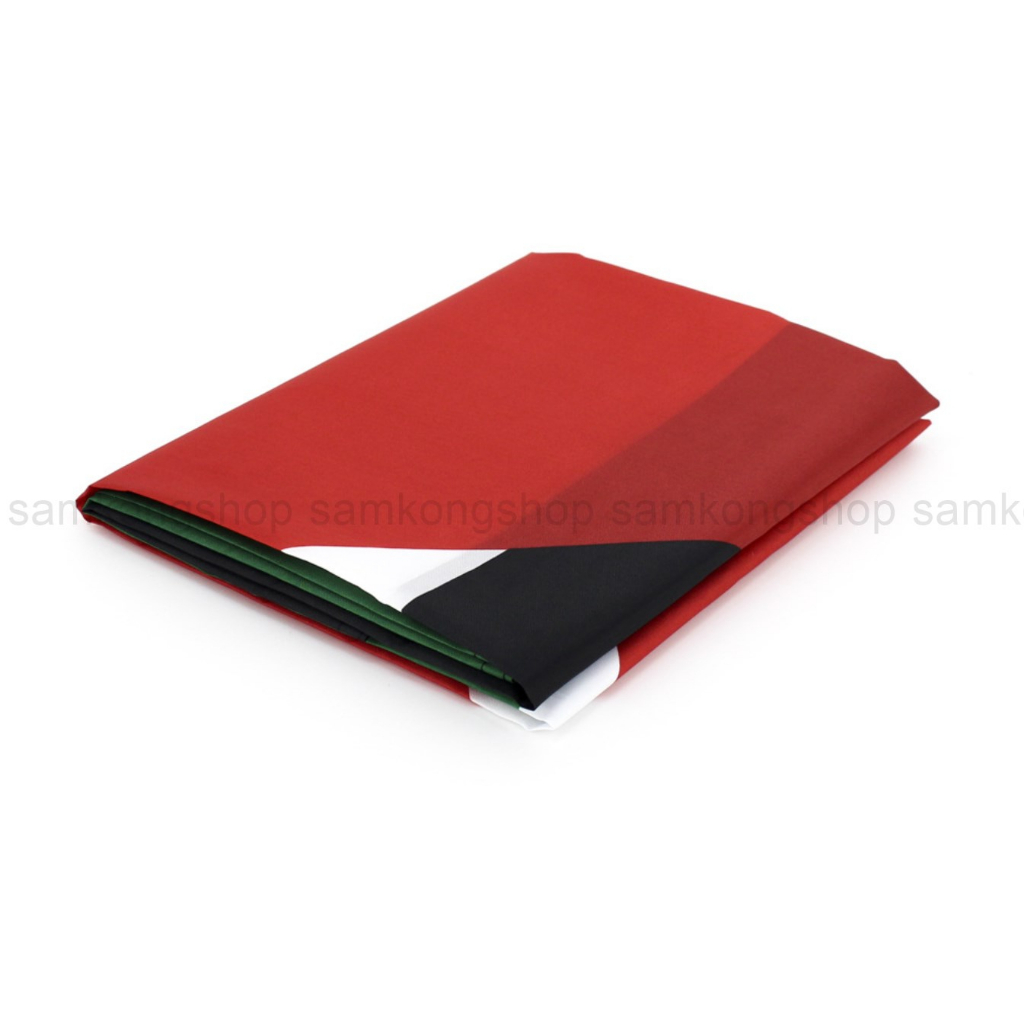 ธงชาติปาเลสไตน์ Palestine ธงผ้า ทนแดด ทนฝน มองเห็นสองด้าน ขนาด 150x90cm Flag of Palestine ธงปาเลสไตน์ ปาเลสไตน์ State of - รูปที่ 4