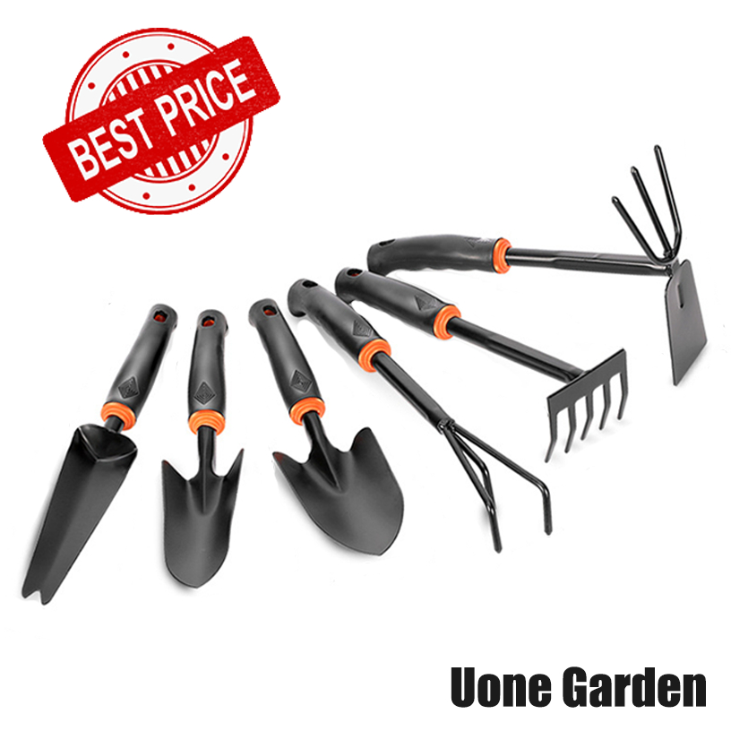 Uone Garden T001 ชุดอุปกรณ์ทำสวน จัดสวน ตกแต่งสวน คราด จอบขุด จอบถาก เสียม ชุดอุปกรณ์พรวนดิน