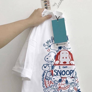 เสื้อsnoopyยืดคอตตอน 100%