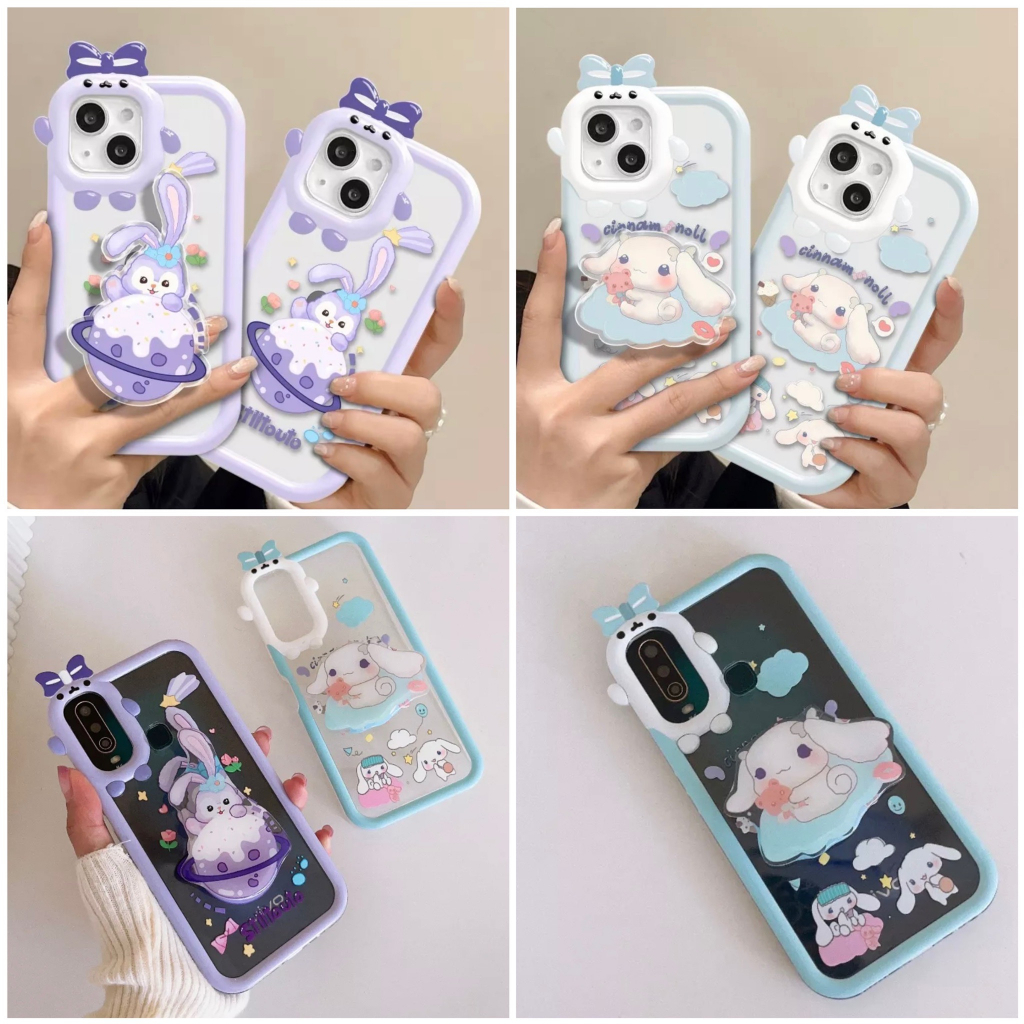 เคสกล้องโบว์ป็อบอัพ เคส vivo Y12s Y12a Y20 Y12 Y17 Y21 เคส Oppo A17 A16 เคสoppo A15 A54 A53 A57 เคสo