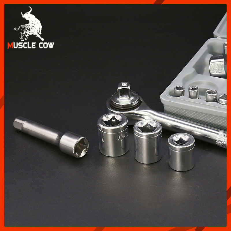 MUSCLE COW ชุดประแจบล็อก 40 ชิ้น เอนกประสงค์ สำหรับติดบ้าน และรถ พร้อมกล่องกันกระแทกอย่างดี - รูปที่ 3