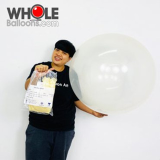 Wholeballoons ลูกโป่งยางกลม36" เนื้อใส (1แพค/10ใบ)เนื้อยางย่อยสลายได้100% ยี่ห้อ BK  คุณภาพดี มืออาชีพเลือกใช้