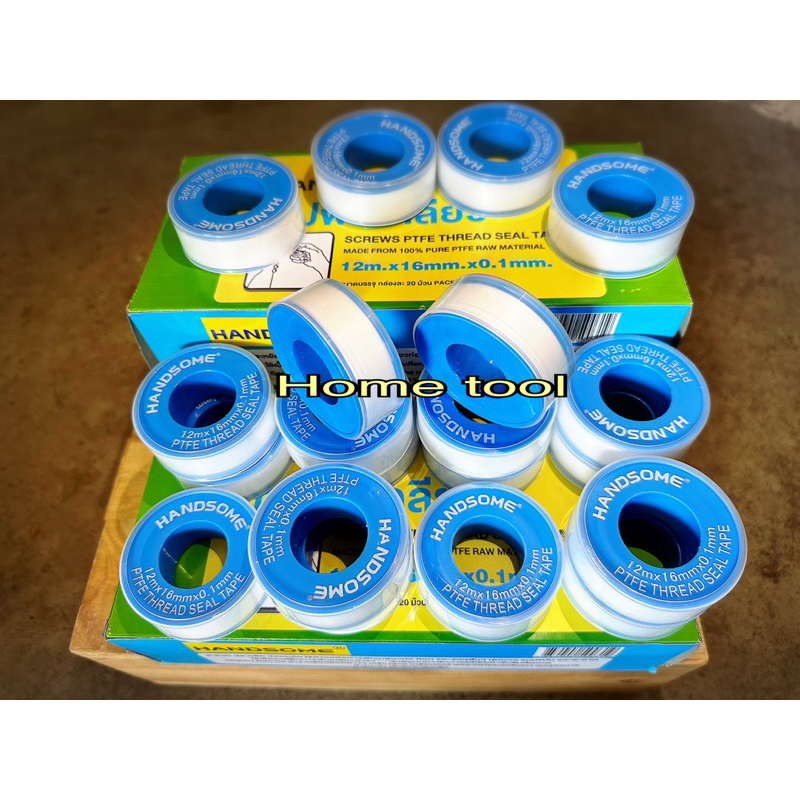 HANDSOME เทปพันเกลียว 12 เมตร PTFE THREAD SEAL TAPE 20 ม้วน เนื้อเหนียวต้องลอง { คุณภาพเกินราคา } ( จัดส่งทันที )
