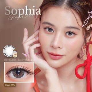 Sophia gray คอนแทคเลนส์ (Mayalens ค่าอมน้ำ 55%)