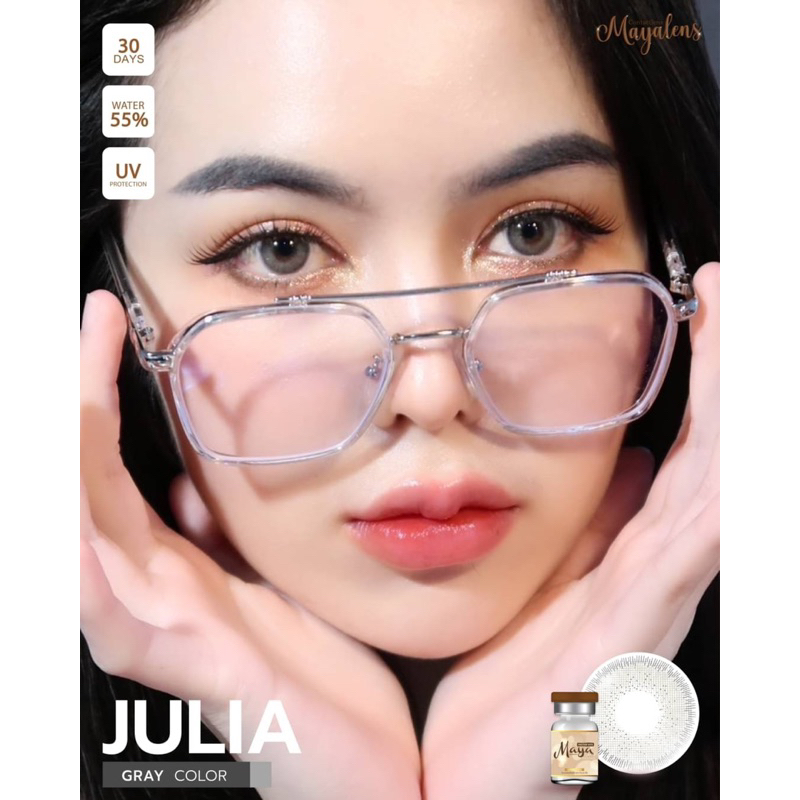 Julia gray คอนแทคเลนส์ (Mayalens ค่าอมน้ำ 55%) ราคา ถูกที่สุด ดีลบีเคเค แกลเลอรีภาพที่ 3