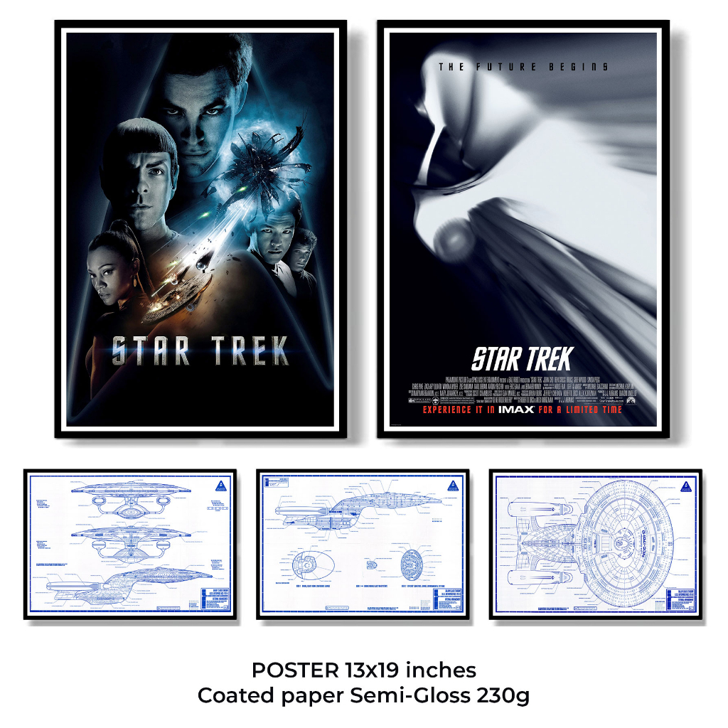 Star Trek Poster &amp; Blueprints U.S.S. Enterprise NCC-1701-D โปสเตอร์สตาร์เทรค และ ภาพพิมพ์เขียว ยูเอสเอส เอนเทอร์ไพรซ์