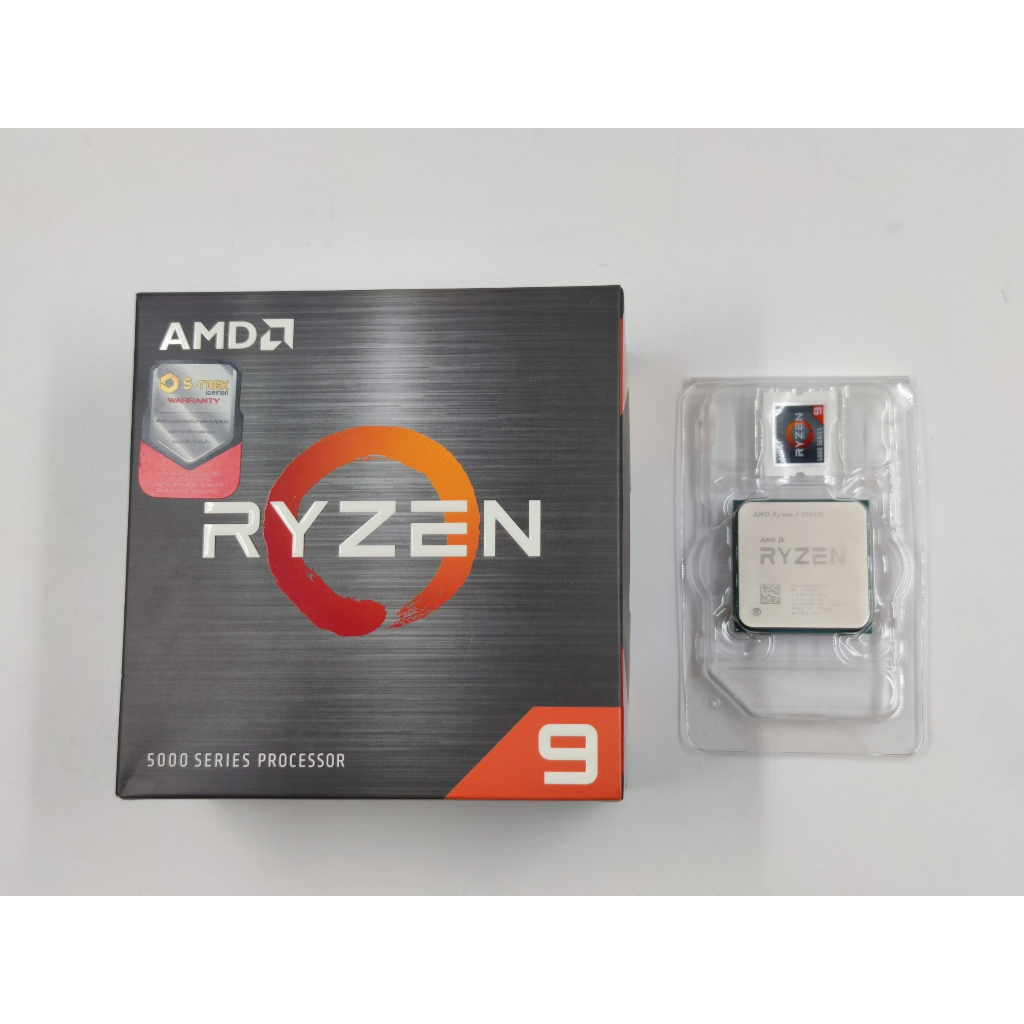 CPU AMD Ryzen 9 5950X 16 Core 32 Thread มือสอง สภาพสวย มีประกันไทย ถึง 05/24