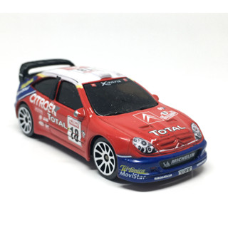 รถเหล็กมาจอเร็ต Majorette Citroen Xsara no.18 Big Sign สีแดง ขนาด 1/64 ยาว 8 cm มือสอง #004