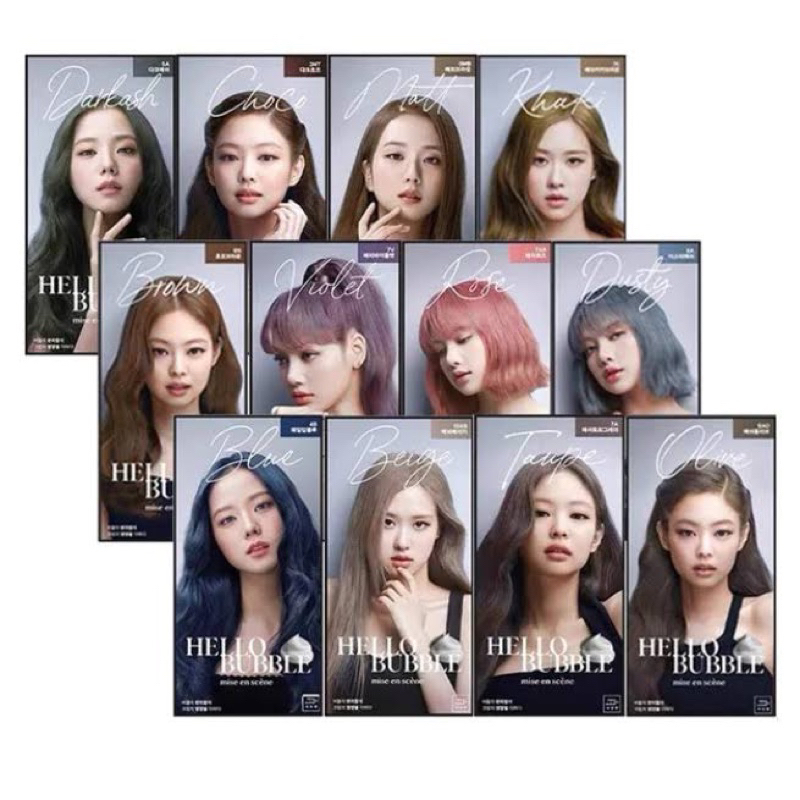 🔥พร้อมส่ง🔥 Mise en scene hello bubble โฟมเปลี่ยนสีผม Mise enscene ยาย้อมผม blackpink Khaki Mermaid G