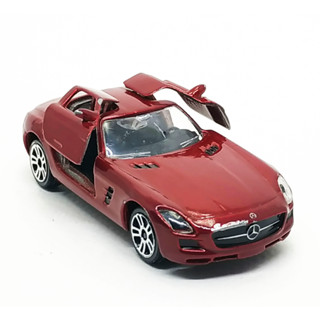 รถเหล็กมาจอเร็ต Majorette Mercedes Benz SLS - Open Wings สีแดงเข้ม ขนาด 1/64 ยาว 8 cm มือสอง #001